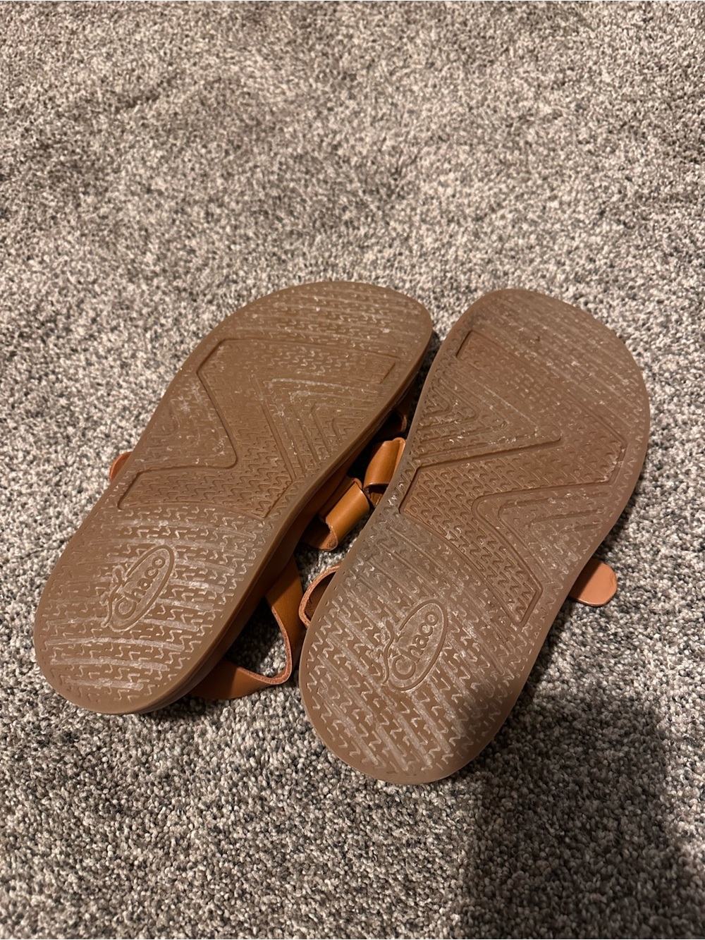Chaco Leather Strappy Sandals in Cognac Brown - Picture 2 of 2